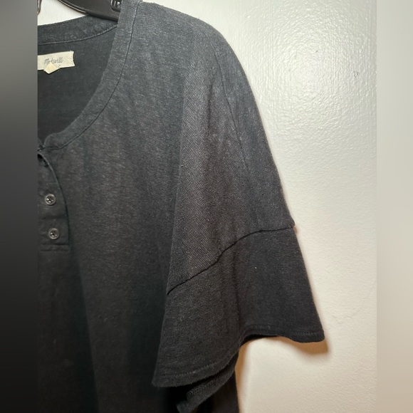 Madewell black henley short sleeve top size XXL - Picture 7 of 9